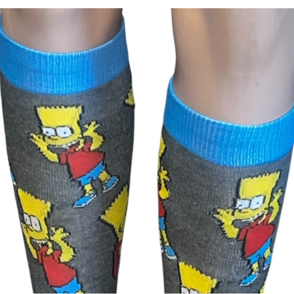 Simpsons Bart Novelty Crew Socks NWT